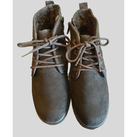 Cat & Jack Black Lace Up Boots‎ Youth Size 2 - Picture 2 of 4